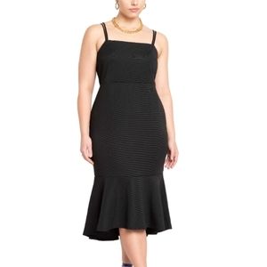 Eloquii Black Midi Dress